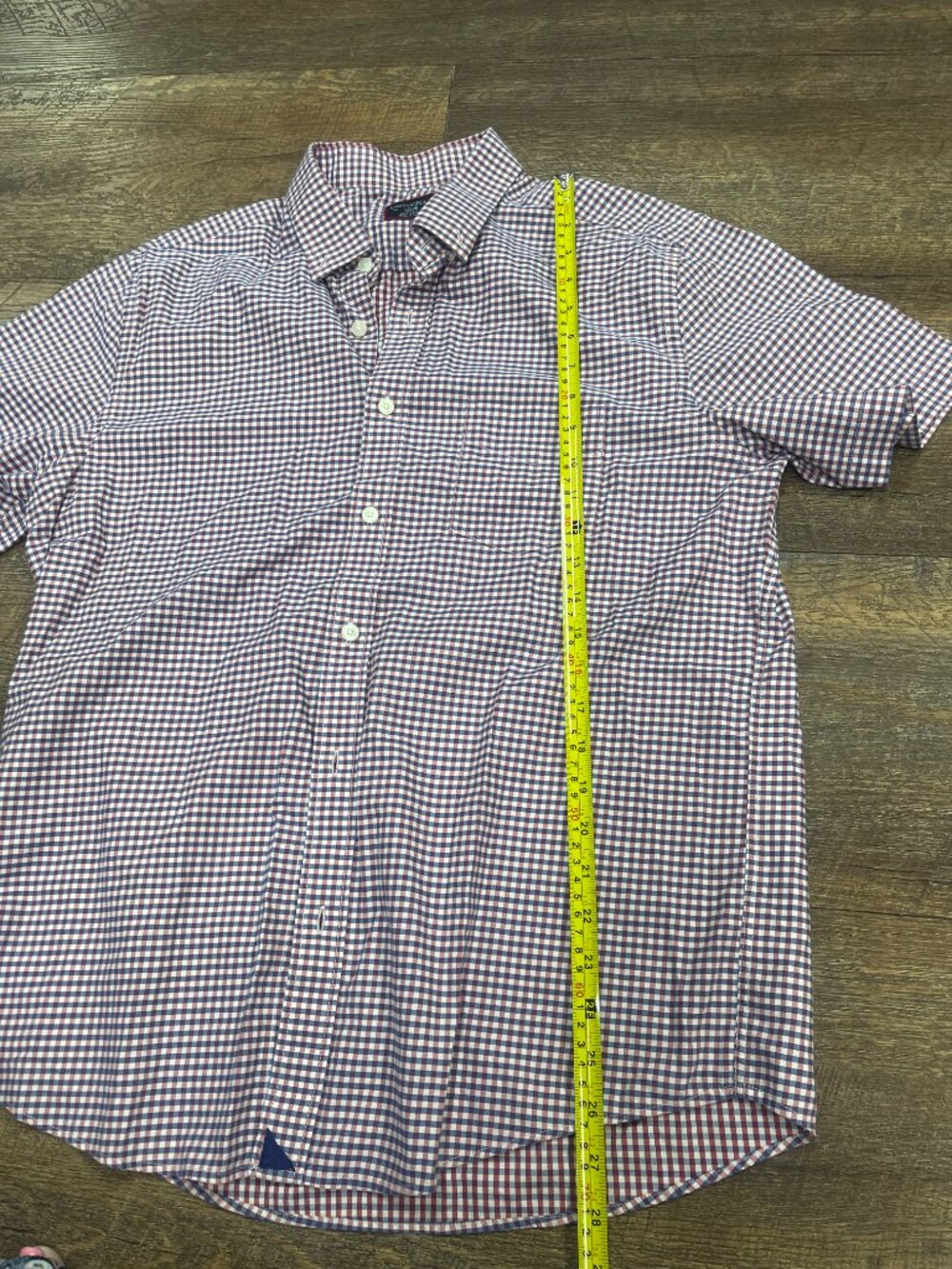 UNTUCKit Concord Slim Fit Gingham Short Sleeve Shirt Large - Picture 4 of 6